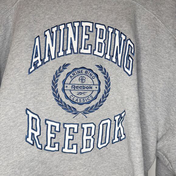 Anine Bing x Reebok Oversized  Crewneck Sweatshirt Large - Picture 5 of 9